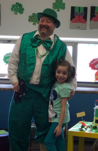 Preparing for St. Patrick's Day.